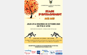 Stage Vacances Octobre 2020