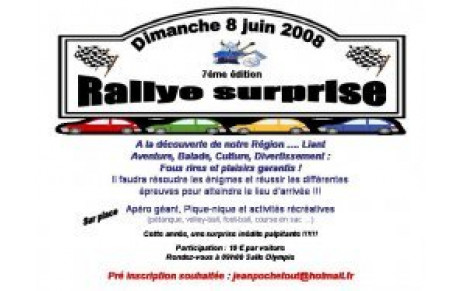 7ème RALLYE SURPRISE - Dimanche 08 juin 2008